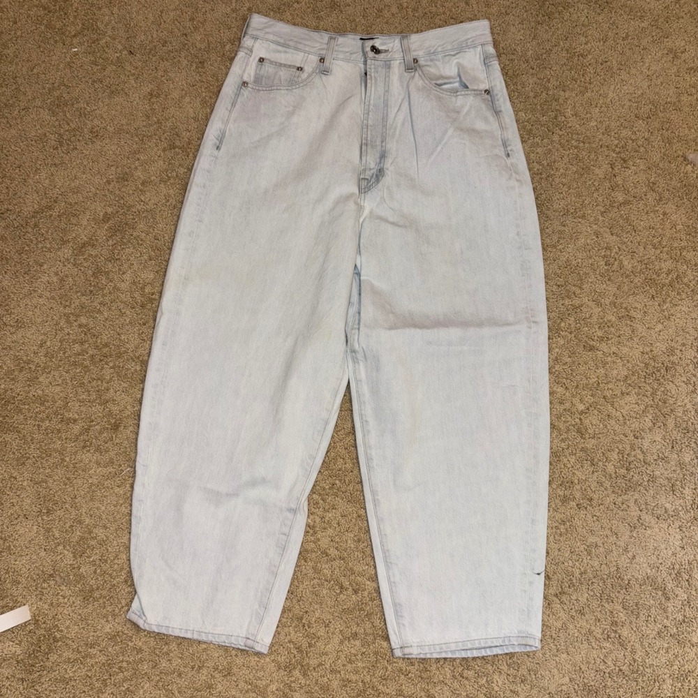EDWIN DANI capri Barrel‎ ankle Jean light wash cropped size 30
